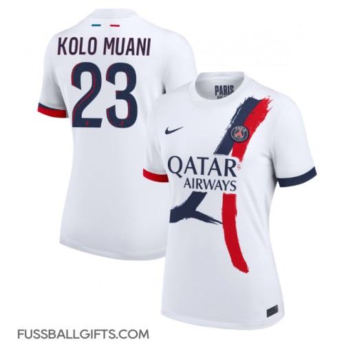 Paris Saint-Germain Randal Kolo Muani #23 Fußballbekleidung Auswärtstrikot Damen 2024-25 Kurzarm